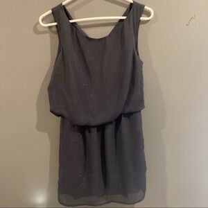 Ladies Grey Sheer Shimmer Dress